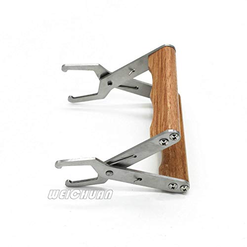 WEICHUAN Beekeeping Tools Set of 3, Include Uncapping Knife, Frame Gripper and Multifunction Hive Scraper, Stainless Steel Body with Wooden Handle