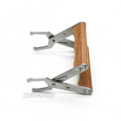 WEICHUAN Beekeeping Tools Set of 3, Include Uncapping Knife, Frame Gripper and Multifunction Hive Scraper, Stainless Steel Body with Wooden Handle