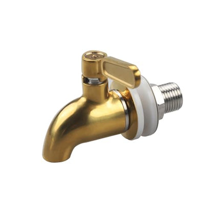 Beverage Dispenser Spigot Gold Stainless Steel Faucet for Water Dispenser Glass Jar Replacement Tap by MUGLIO - color: Gold