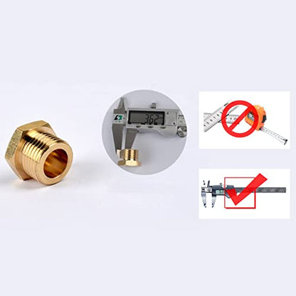Othmro 20pcs Brass Hex Socket Pipe Fitting, 2/5" Male Thread Hose Adapter Connector Fit for 0.37" Tubes Pipe Plug Fitting Assortment Set for Garden Pipe Pneumatic Solenoid Valve Gold - size: 20pcs 2/5"
