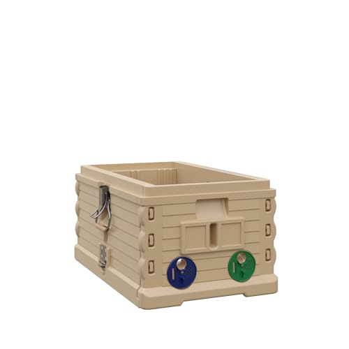 Apimaye Insulated 7 Frame NUC Assembled Deep Super Langstroth Sized Super for Bee Hives and Assembled (NO Frame) (Tan)