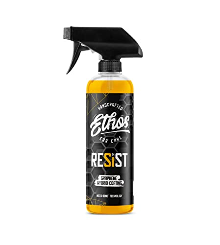 Ethos RESIST Graphene Spray Coating for Cars – Graphene Ceramic Coating Spray, Extreme Hydrophobic Protection, Gloss Enhancement, Ceramic Coating for Cars (16oz) - color: 16oz
