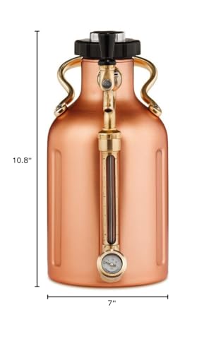 GrowlerWerks uKeg Carbonated Growler-Great Gift for Beer Lovers, 64 oz, Copper - color: Copper, size: 64 Ounces