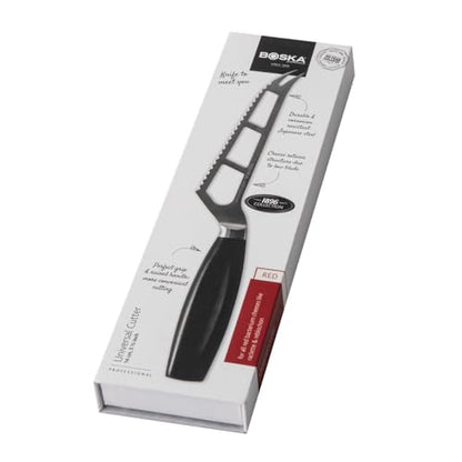 BOSKA Universal Cheese Cutter Red - Professional Cheese Knife - Premium Quality - Multi-use - Serrated Edge - 140 Mm - HACCP Knife - for Professional Use - color: Red, size: Universal cutter