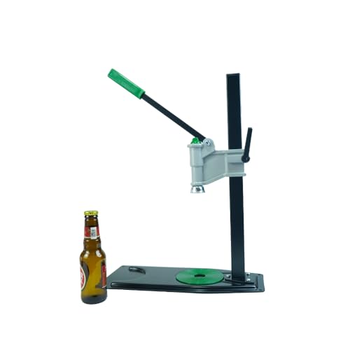 Manual Bottle Capper Tool Machine 26mm and 29mm Crown Capper,Heavy Duty Strong Metal Easy Action Bench Bottle Capper, Adjustable Height Beer Bottle Capping for Home Brewing Long pattern (t-adjustable)