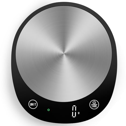 Homebuds 22lb Digital Food Scale Grams and Ounces in 1g, High Precision Assured by Kitchen Scale Professional Factory Since 2001, Gram Scale for Cooking and Baking, LED, 3*AAA Included, Black - color: Black