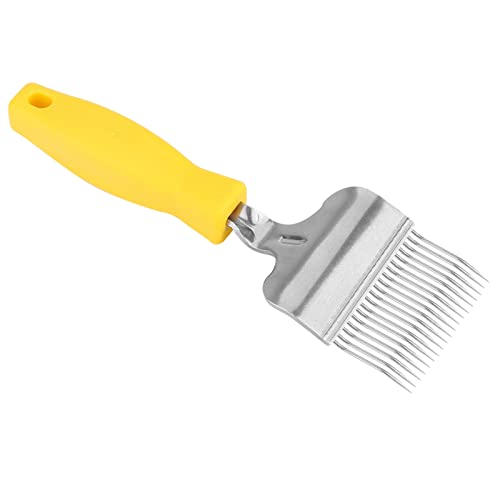 Tnfeeon Stainless Steel Honey Comb Uncapping Fork, Beekeeping Tine Tool with Sharp Tines Plastic Handle for Hive Maintenance Apiary Equipment Drone Brood Varroa Inspection Tool