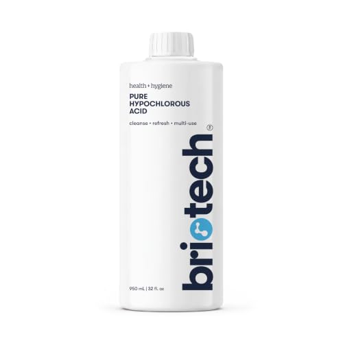 BRIOTECH Pure Hypochlorous Acid Cleanser, Original Premium HOCl Topical Solution, Multi-Purpose Cleaner, Family Approved & Pet Friendly, 32 fl oz Refill - size: 32 fl oz (Pack of 1)