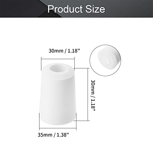 Othmro 2Pcs Drilled Rubber Stopper with Airlock, White Drilled Bungs Stopper with 1.38" Hole for Fermentation Use, Homebrewing Beer Kombucha Airlock Stopper
