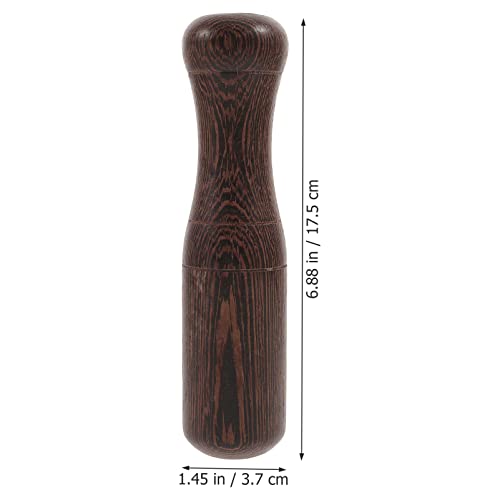 Healifty Wooden Pestle Garlic Masher 6.88" Ergonomic Grinder Rod | Natural timber muddler for sauces. Compact manual pounder fits stone bowls for effortless food crushing daily