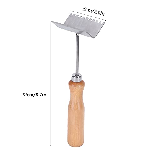 Honey Scraper Shovel, Beekeeping Tool Beehive Shovel 8.7x2.0x2.4in Queen Bee Excluder Stainless Steel Beehive Frame Shovel for Garden