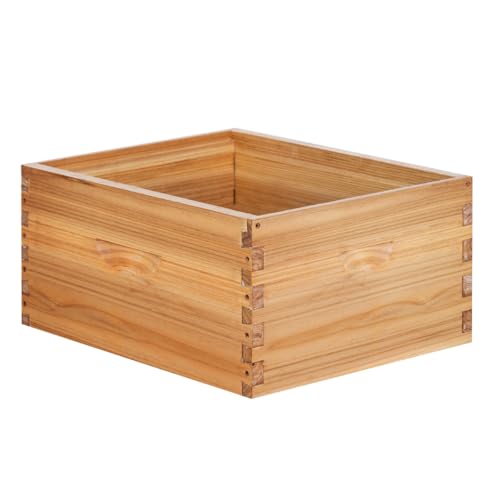 10 Frame Deep Brood Beehive Board Unassembled Bee Box Wax Coated Bee Hives Body Comes with Pack of Screws(No Frames or Foundations) - size: 10 Frame Deep