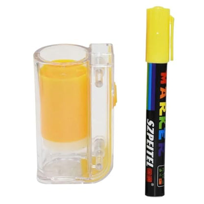 Queen Bee Marker Bottle 2pcs Bee Marking Tool Kits Marker Bottle with Pens King Queen Catcher 8 Colors Pen Beekeeping Beekeeper Equipment(Yellow) - color: Yellow