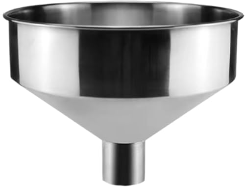 Kitchen Funnel Large Funnel Maximum 15-inch Wide Mouth Food Grade Metal Stainless Steel Mouth Factory use Beer Milk Juice (Top 7.87" Bottom 1.1") - size: Top 7.87" Bottom 1.1"