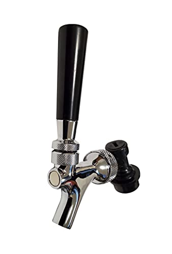 Home Brew Stuff Beer Faucet, Chrome, Cornelius Ball Lock Disconnect Attached