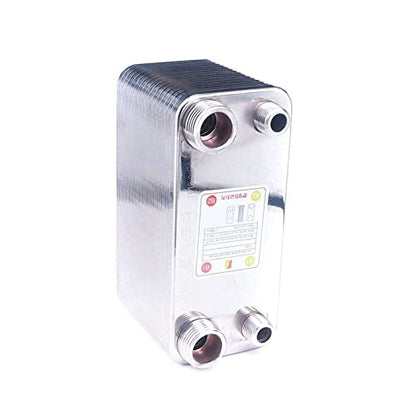 32 Plates Heat Exchanger Beer Wort Chiller Cooler 304 Stainless Steel for Home Brewing Beer 1.6Mpa