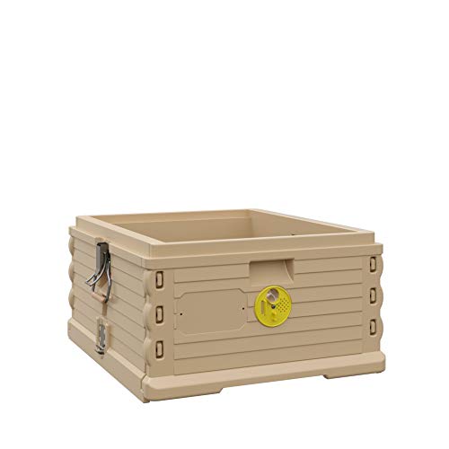 Apimaye Insulated Deep Super 10 Frame [NO FRAMES INCLUDED] (Tan Body Yellow Entrance) - color: Tan Body Yellow Entrance