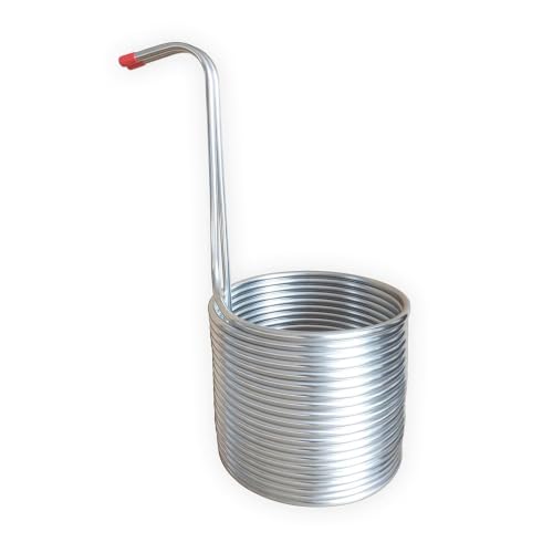 15.24 m 3/8" Stainless Steel Wort Chiller 50L Immersion Cooling Coil for Home Brewing