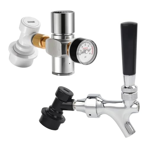 Home Brewing Home Brewery Beer Carbonation & Dispenser Combine Kit,Premium 0-60PSI Mini Co2 Regulator,Craft Beer Tap Brewing Accessories(Type 1) - color: Type 1