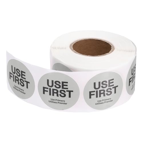 PATIKIL 500 Pcs USE First Stickers, 2 inch Round Use First Stickers Food Service Circle Inventory Control Adhesive Labels for Food Service Kitchen Restaurants Retail Storage Date, Gray - color: Gray, size: 2 Inch