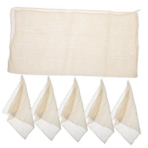 SHOWERORO Tofu Making Supplies 6 Pcs of Reusable Cheesecloth Bags Straining Fabric for Cheese Yogurt Milk Unbleached Cotton Easy to Clean