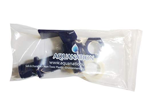 AquaNation BPA Free Replacement Water Cooler Faucet Bottle Jug Ceramic Water Crock Reusable Tap Spout Beverage Lever Pour Dispenser Valve Gravity Water Spigot - Made in USA (1, Blue) - color: Blue