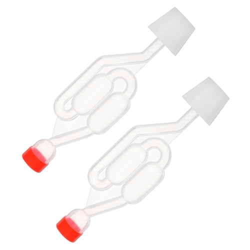 2 Sets S-shaped Silicone and Pp Airlocks with #6 Stopper for Wine Making and Beer Fermentation, Home Brewing Supplies that Monitor Fermentation Process and Prevent Gas Backflow