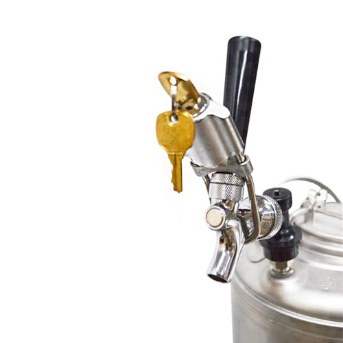 Beer Tap Lock for Draft Beer Faucet, Homebrew Keg Equipment 3 Pack (2 Keys Each) - style: 3 Pack