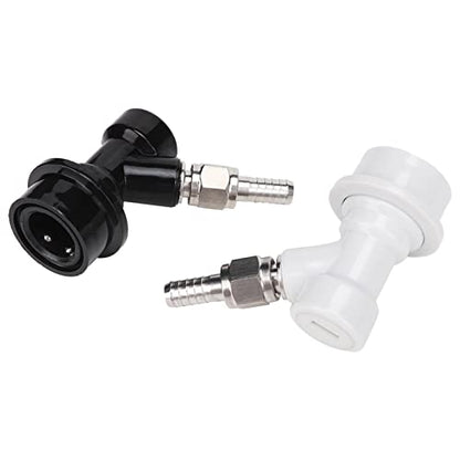 4PCS Ball Lock Disconnect Set,Ball Lock Keg Posts Coupler, Home Brew Threaded Ball Lock Keg Fittings Plastic Quick Connector with Adapter Clamp