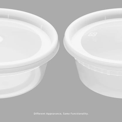 Karat [8oz - 240 ct] Clear PP Injection Molded Round Deli Containers with Lids (FP-IMDC8-PP) - color: Clear, size: 8oz