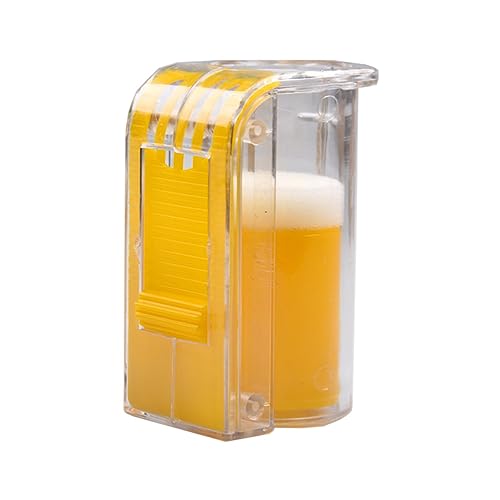 lasenersm 1 Piece Queen Catcher Queen Bee Catcher Queen Bee Cage Bee Queen Marking Catcher Queen Bee Marking Cage Beekeeper Tool Accessory(Yellow)