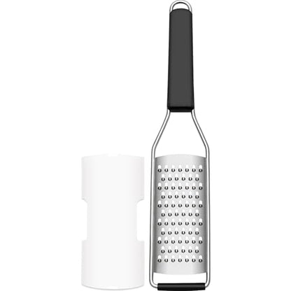 Cambom Cheese Grater Lemon Zester, Graters for Parmesan Cheese, Lemon, Citrus, Garlic, Nutmeg, Chocolate, Fruits, Vegetables, Ginger, Vegetable & Cheese Shredder with Stainless Steel Coarse Blade - color: Black, size: Set of 1, style: Coarse Blade