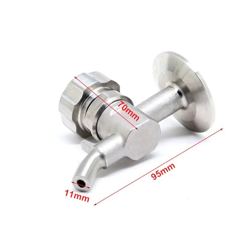 1.5" Tri Clamp Sampling Valve SS304 With Defoamer Coil – Sanitary Beer Brewing Valve for Conical Fermenter, Homebrew & Commercial Use(TC50.5mm valve only) - size: TC50.5mm valve only