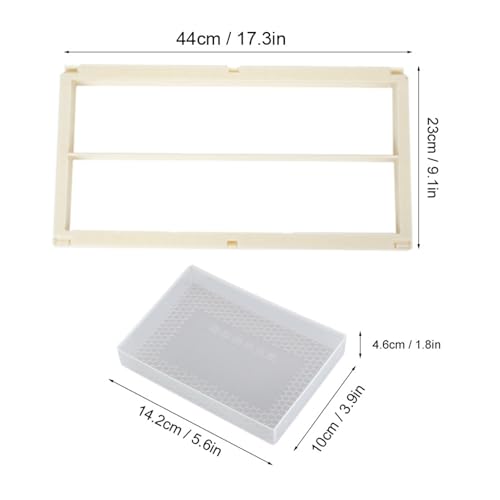 Beekeeping Comb Foundation Sheets - Plastic Beehive Frame Kit with High Wax Content - Beekeeper Equipment for Honey Hive