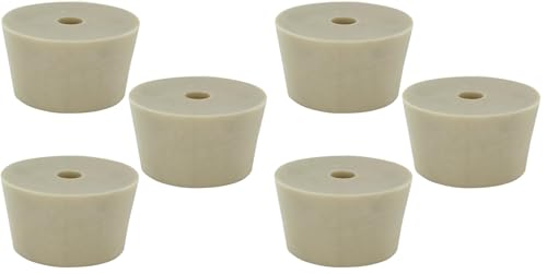 Drilled Rubber Stopper #10 Set of 3 (Pack of 2) - size: #10 (Pack of 2)