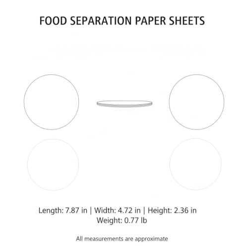 500-Count Pre-Cut Silicone Coated Parchment Sheets, Non-Stick Food Separation Paper for Freezer Storage, Burgers, Cheese, and Baked Goods, White - size: 7.87 x 4.72 x 2.36 in