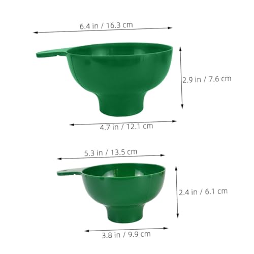 LABRIMP Wide Mouth Funnel Set 2 Pcs Plastic Kitchen Funnel for Filling Jars Bottles Jam Oil Wine Liquid Transfer Tool for Home Cooking Canning Seasoning 6.41 X 4.76 X 2.99 in