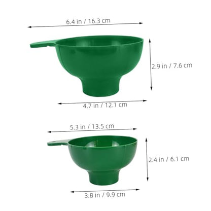 LABRIMP Wide Mouth Funnel Set 2 Pcs Plastic Kitchen Funnel for Filling Jars Bottles Jam Oil Wine Liquid Transfer Tool for Home Cooking Canning Seasoning 6.41 X 4.76 X 2.99 in