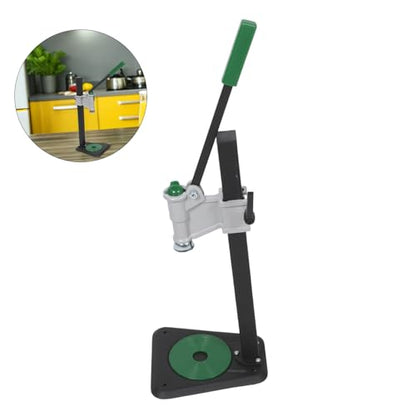 Hemobllo Manual Bottle Capping Machine for Standard Glass Bottles with Adjustable Height 7.8-18.3 Inches Iron Lever Bench Capper Featuring Stable Tabletop Base and Easy Cleaning