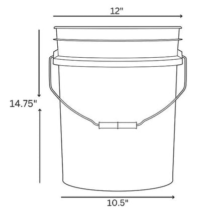 House Naturals 5 Gallon Food Grade Plastic Bucket with Air Tight Screw on Lid Made in USA Container (Yellow Bucket with Clear lid) - color: Yellow Bucket With Clear Lid