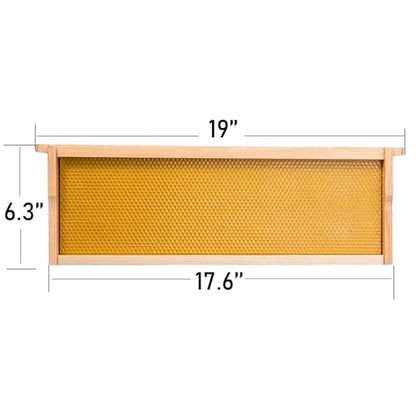 Honey Lake 10 Frame Medium Super Bee Hive Box, Langstroth Beehive Super Honey Bee Box Dipped in Beeswax Include Beehive Frames and Waxed Foundations for Beginners Beekeepers (Unassembled) - size: 10-Frame Medium