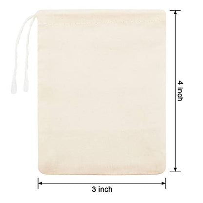 Boao 50 Pcs Cheese Cloth Tea Bags 4 x 3 Inch for Straining Reusable Tea Filter Loose Empty Soup Spice Bags for Cooking Cold Brew Coffee Muslin Strainer