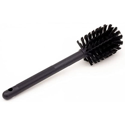 SPARTA 12 Inch Bottle Brush with Polyester Bristles and Plastic Handle, Color Coded, Large Round Head Cleaner for Bottles Jars and Food Service Equipment, Black - color: Black