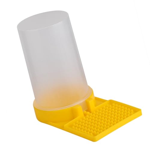 Bee Water Feeder for Beehive Entrance Transparent Yellow Plastic Drinking Bowl for Bees Durable Lightweight Feeder for Spring Build Up and Summer Hydration