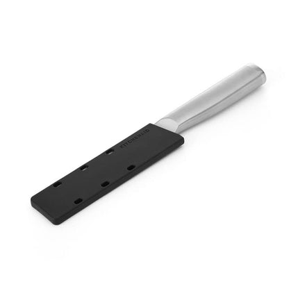 KitchenAid Gourmet Forged Stainless Steel Fine-Edge Utility Knife with Custom-Fit Blade Cover, 4.5-inch, Sharp Kitchen Knife, Japanese Steel Blade, Brushed Stainless Steel Handle - style: 4.5-Inch Fine-Edge Utilty Knife