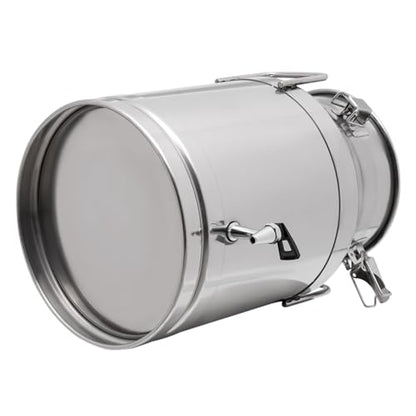 LOYALHEARTDY 30L/7.93Gal Milk Can with Faucet, Stainless Steel Milk Transport Cans Wine Pail Bucket Tote Jug Pot Oil Liquid Storage Barrel with 2 Handles Milk Container with Lid for Grain Wine Liquid - color: 30l-7.93gal With Faucet