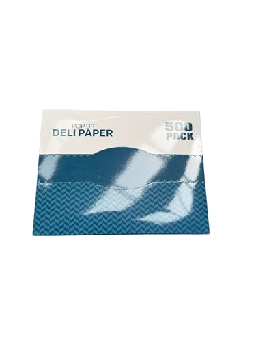 Marcal Deli Wrap Interfolded Wax Paper. Dry Waxed Food Liner Junior Size, 10 Inch by 8 Inch. 500 Total Sheets