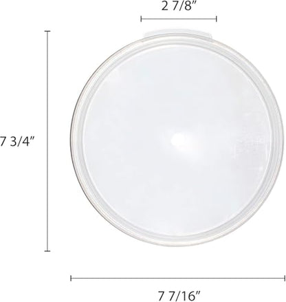 TrueCraftware- Clear Round Polycarbonate Food Storage Container Lid Fits 2 and 4 Qt. Round Containers Replacement Lid for Meal Prep Kitchen Pantry Commercial Restaurant - size: Lid - Fits 2&4qt