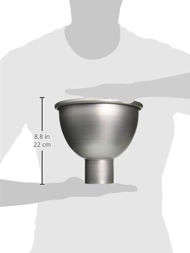 American Metalcraft 1004 Aluminum Spun Heavy-Duty Funnel 4 Quart Capacity 8.75 in Dia Top 3 in Neck Silver - Commercial Kitchen, Bakery, Café & Catering - size: 8 Pints, style: 1.5 mm, 14-gauge Aluminum, Heavy-Duty