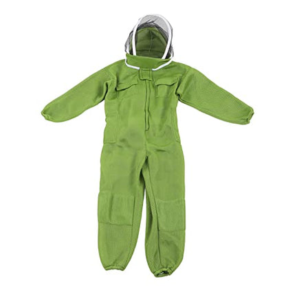 Beekeeping Suit Professional Full Body Breathable Mesh Cloth XL with Round Veil Hat - Sting Proof, Ventilated Design, Ideal for Bee Protection and Honey Harvesting